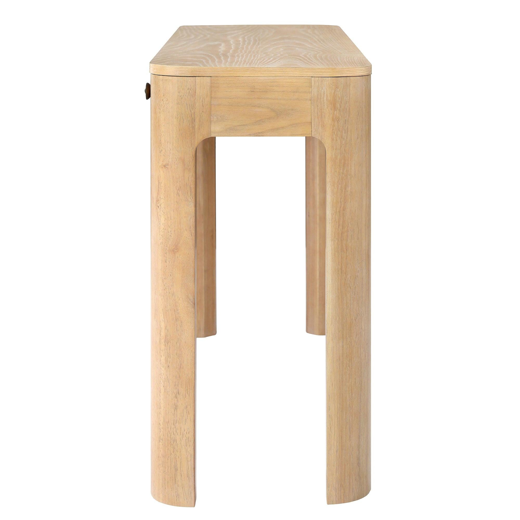 TREXM Rustic Console Table with Drawers for Entryway & Living Room.