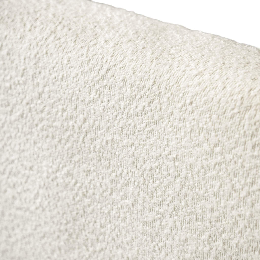 Queen Size Boucle Upholstered Bed with Wingback Headboard.