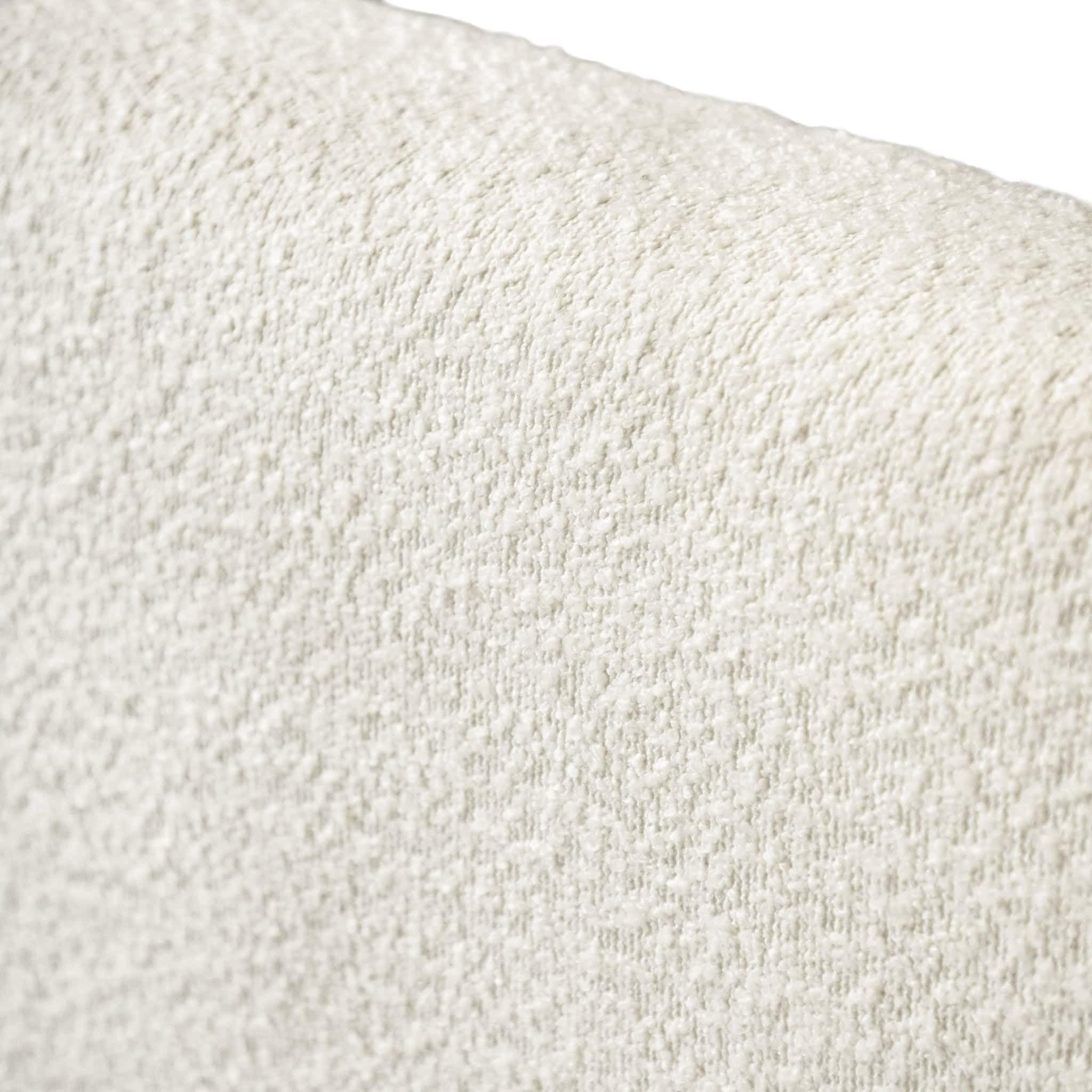 Queen Size Boucle Upholstered Bed with Wingback Headboard.