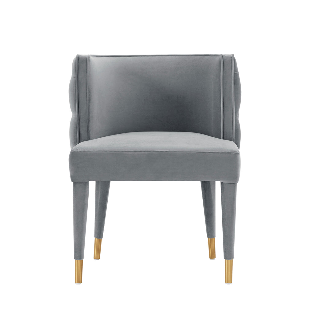 Maya Velvet Dining Chair in Gray