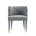 Maya Velvet Dining Chair in Gray
