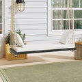 TOPMAX Wooden Swing Chair for Garden and Patio.