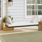 TOPMAX Wooden Swing Chair for Garden and Patio.