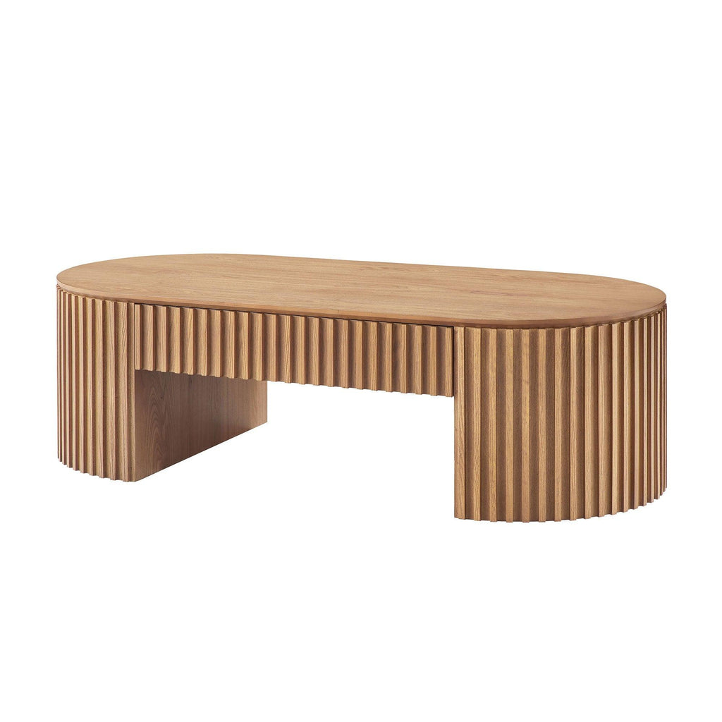 51.18'' Oval Coffee Table - Mid Century Modern Design.