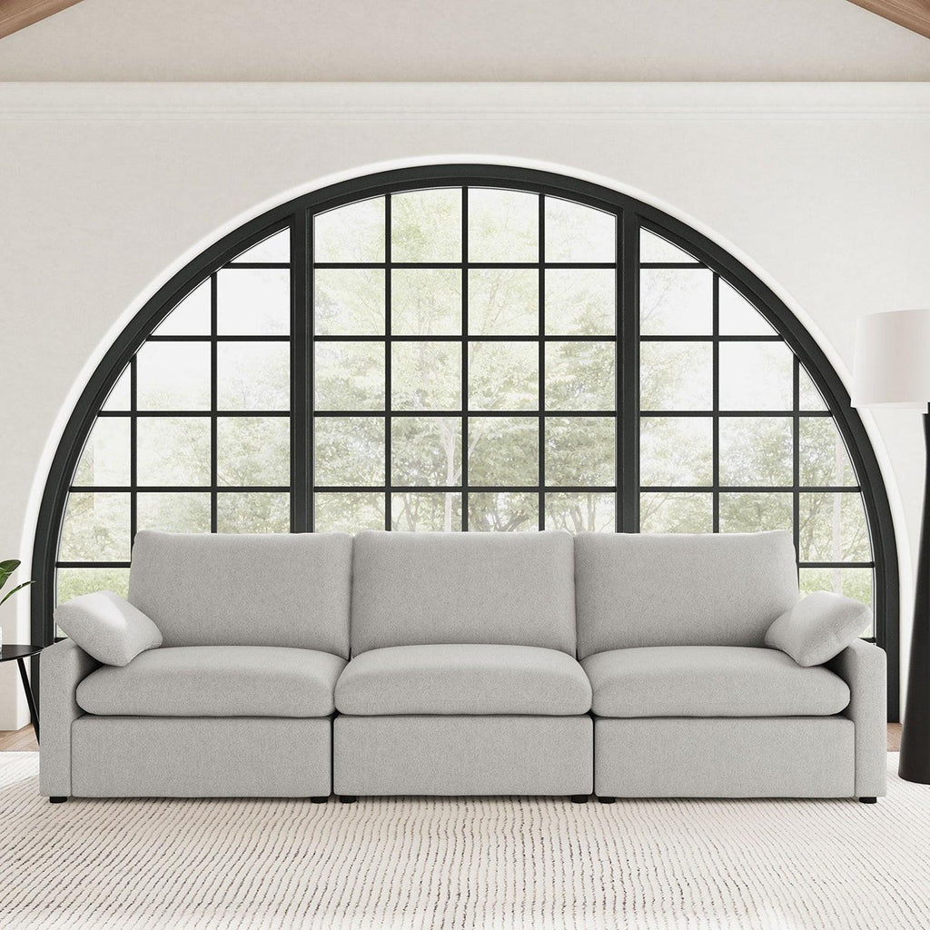 Hollander Grey Power Reclining Sofa with Comfort Features.