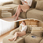 Multifunctional ottoman and instant rest mode feature of the Modern L-Shaped Modular Sofa for versatile living room lounging.