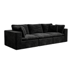 Modular Sectional Sofa in Black - No Assembly Required.