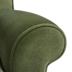 Alana Lawson Olive Green Velvet Sofa for Living Room.