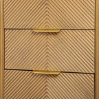 Mid-Century Three Drawer Nightstand for Bedroom and Living Room.
