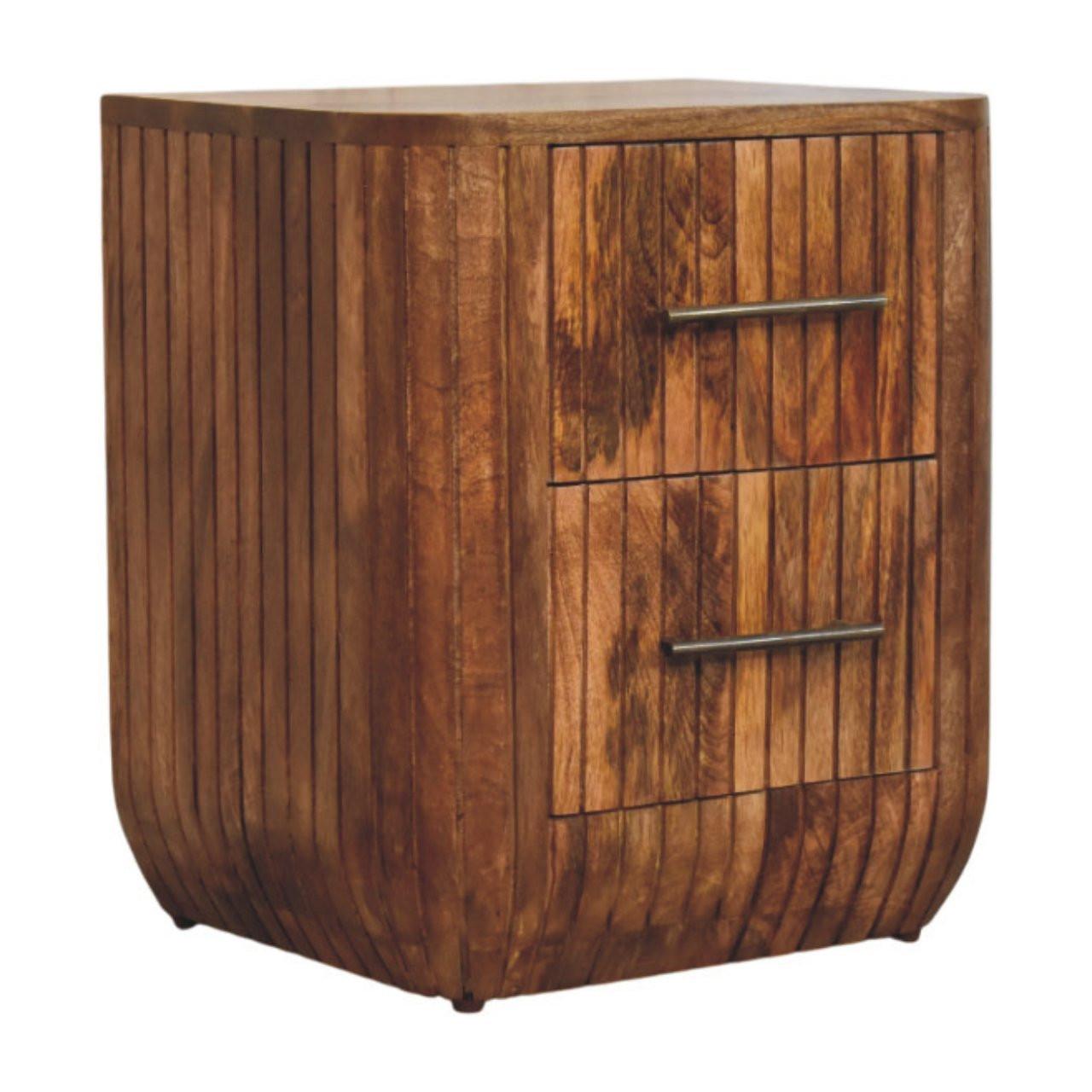 Solid Wood Bedside Table with Drawers for Bedroom.