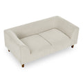 Beige Linen Rectangular Pet Sofa with Backrest for Small Medium Dogs
