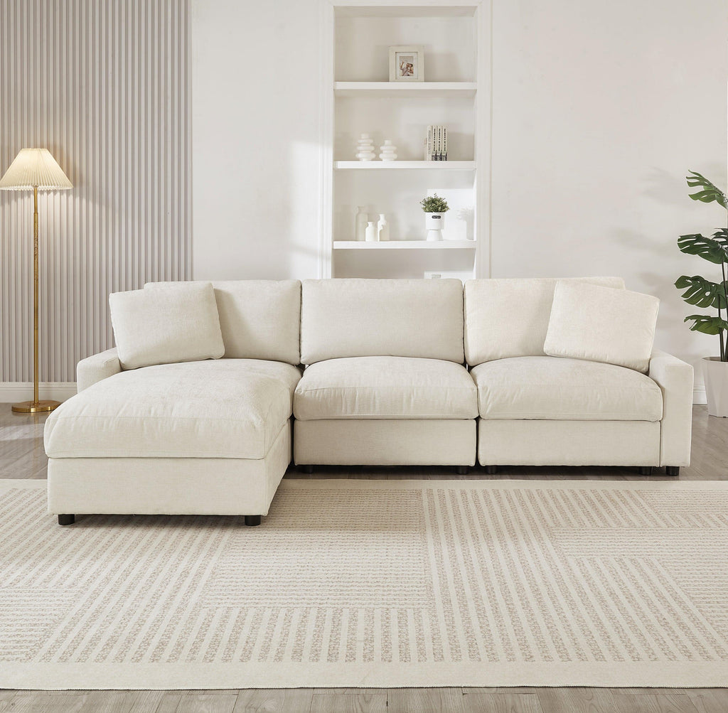 Modular Sectional Sofa with Storage for Living Room.