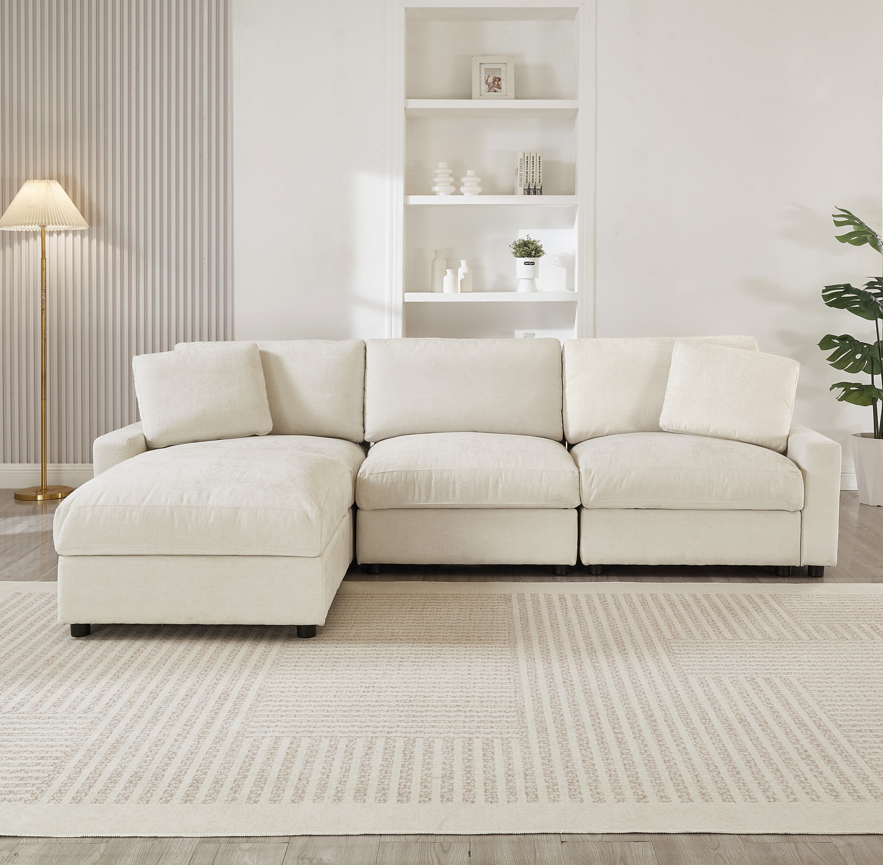 Modular Sectional Sofa with Storage for Living Room