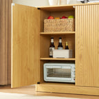 Modern Wavy Sideboard Cabinet with Curved Design.