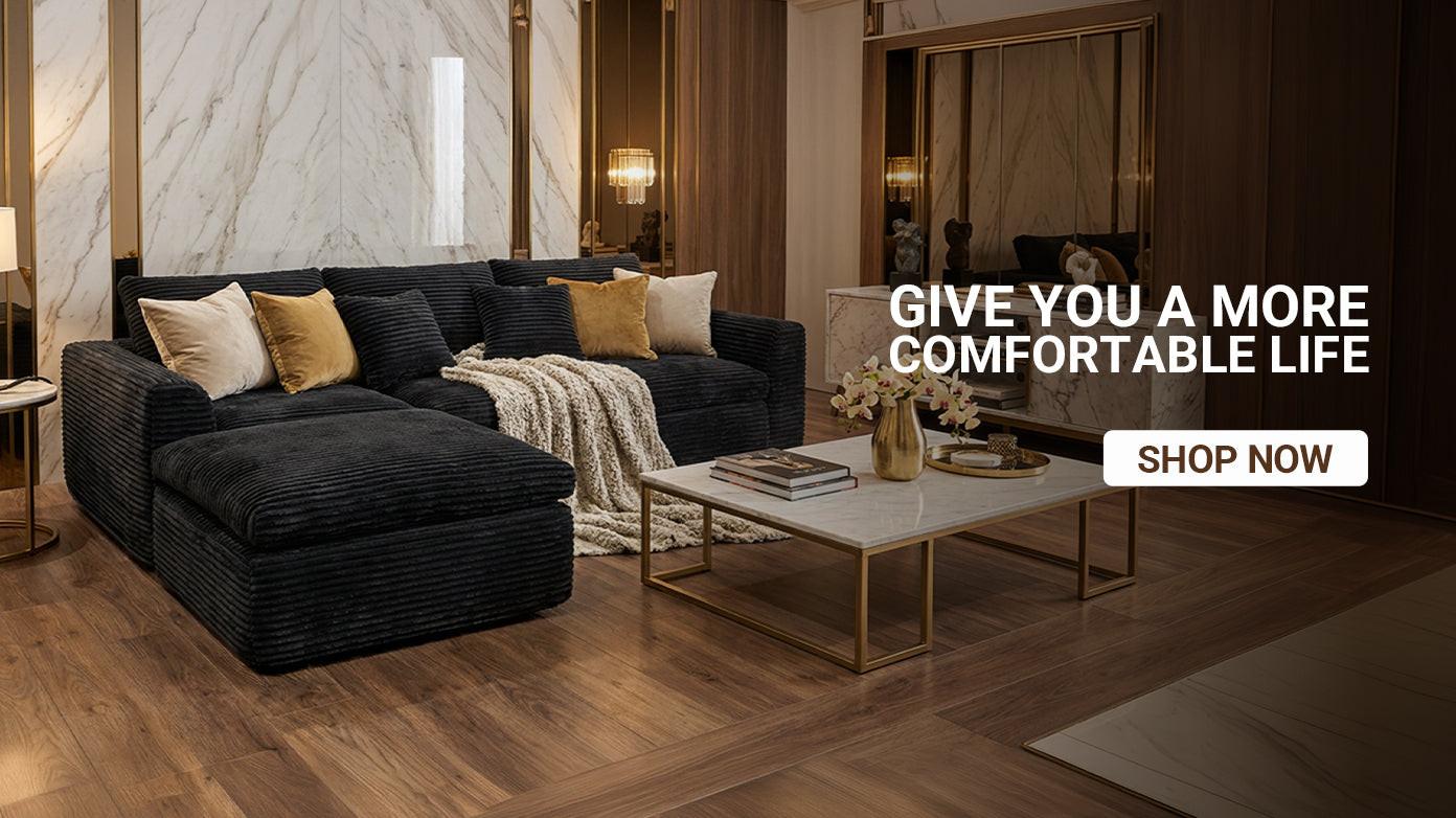 High-Resilience Boneless Sponge Sofa - Flexible Configurations.