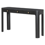 TREXM Rustic Console Table with Storage and Curved Corners.