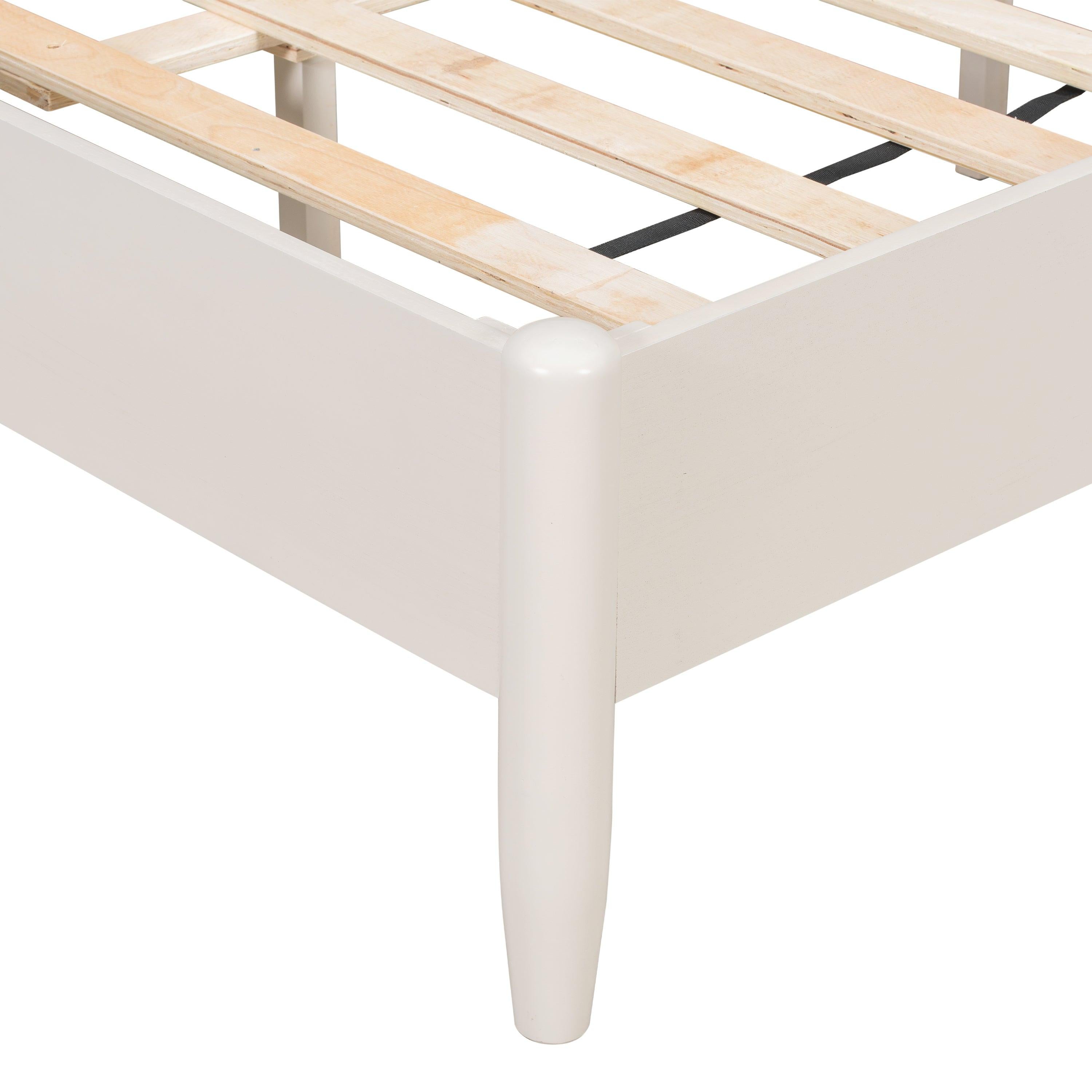 Solid Wood King Bed with Heavy Duty Support.