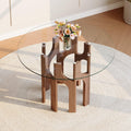 Mid-Century Modern Glass Dining Table for Small Spaces.