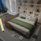 85.1' L-Shaped Pull-Out Sofa Bed with USB Port.