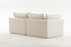 Oversized Modular Sectional Sofa with Ottoman for Living Room.