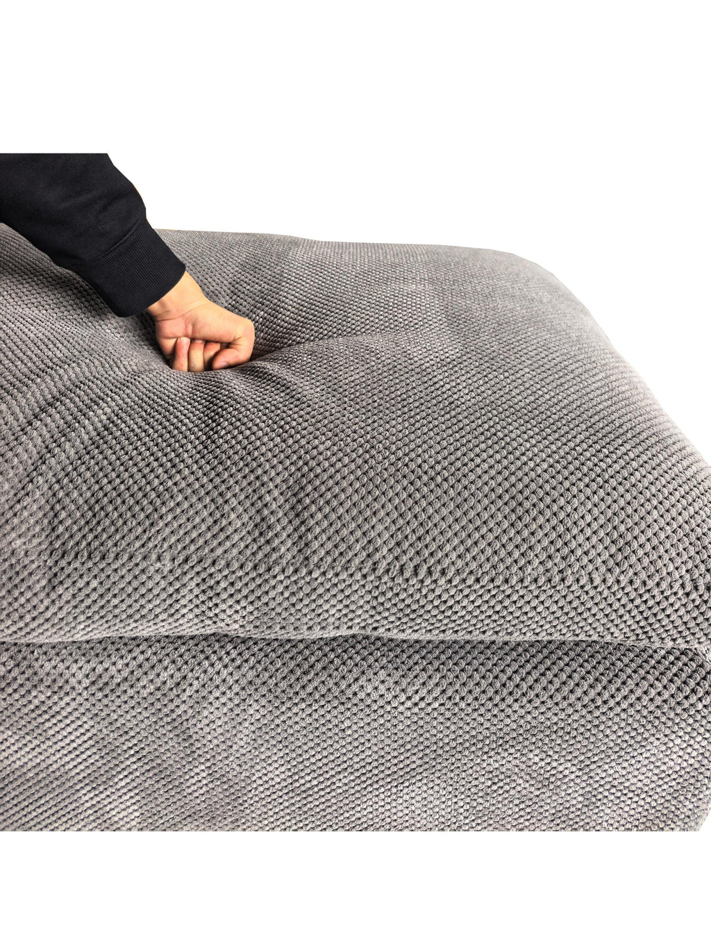 Coffee-Bean Like Upholstered Sectional Sofa for 4.