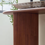 Narrow Console Table in Brown with Modern Design.
