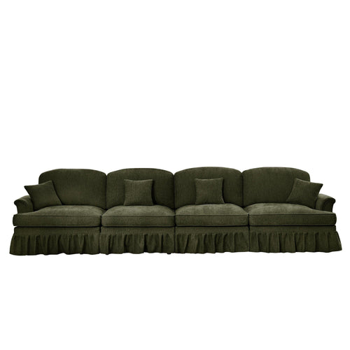 Mid Century 4 Seater Sofa with Flared Arms and Skirts.