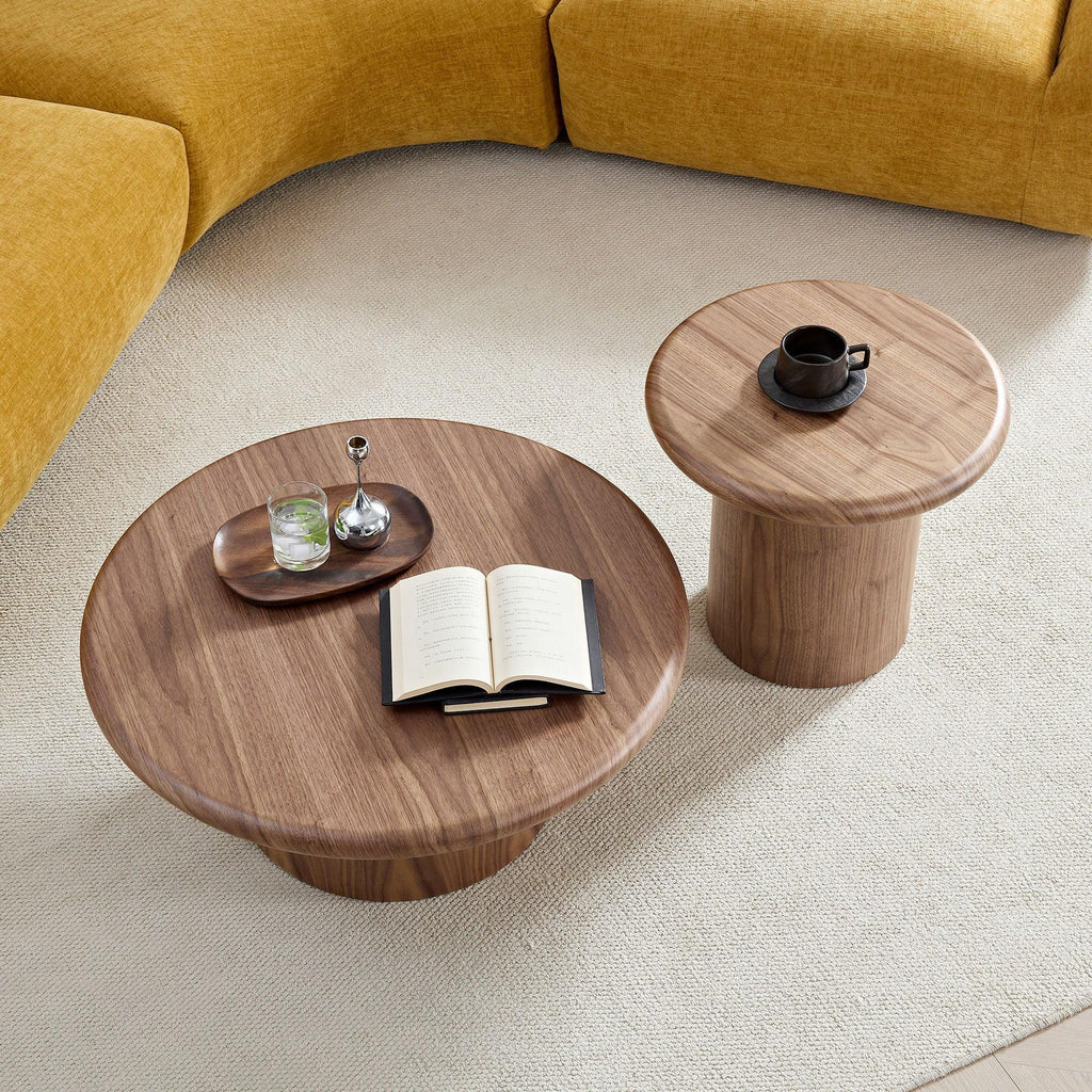 Modern Round Coffee Table Set - Convenient and Stylish.