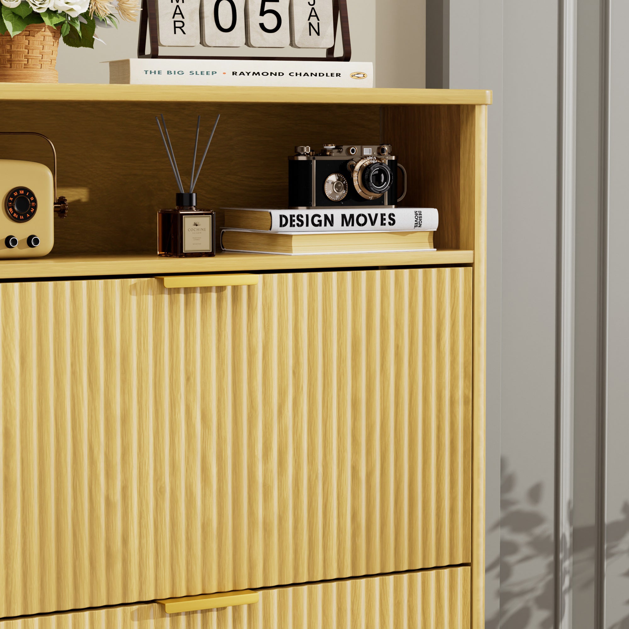 Hidden Shoe Storage Cabinet for Entryways