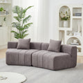 Curved Sectional Sofa with 2 Pillows for Any Space.