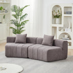 Curved Sectional Sofa with 2 Pillows for Any Space.