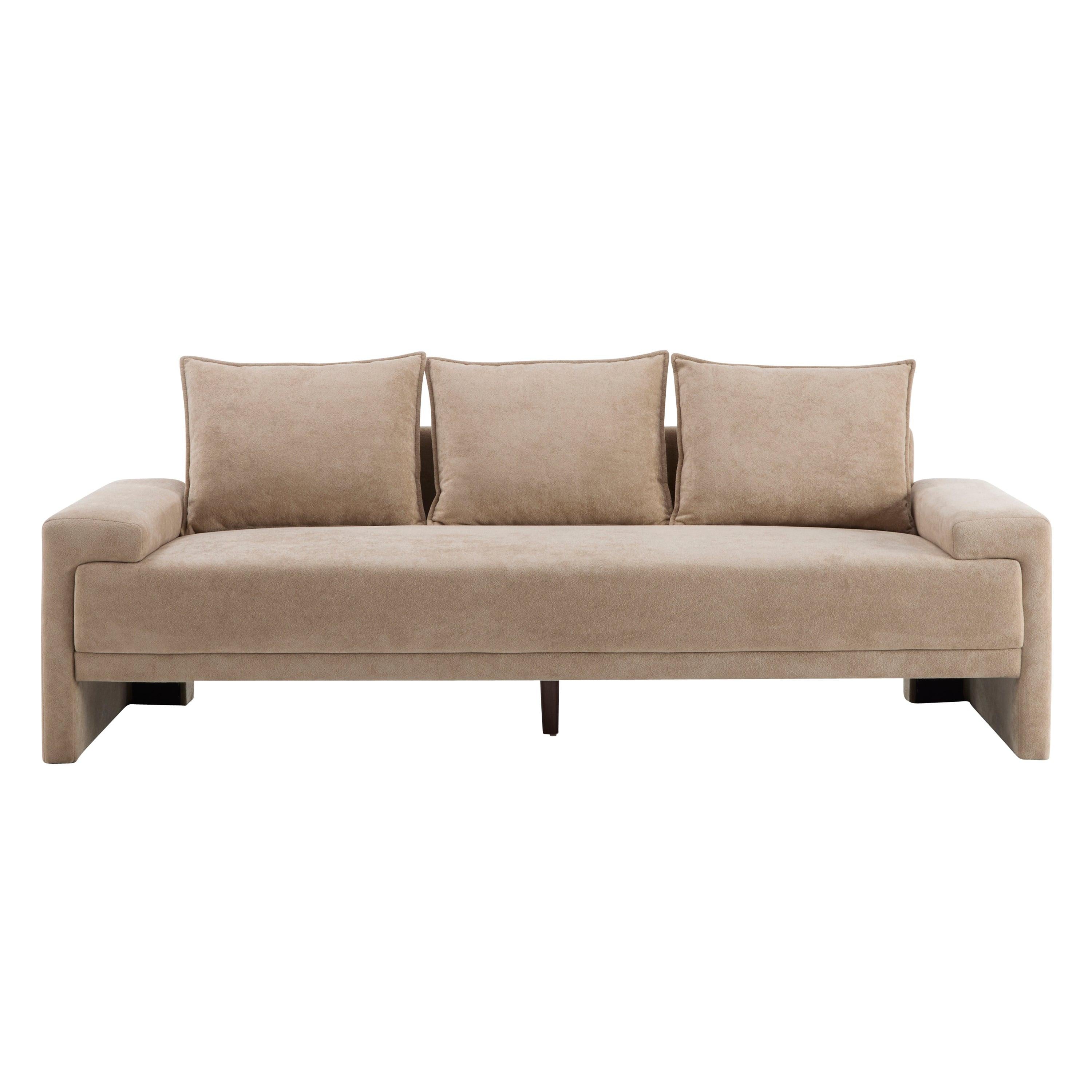 Algora 84.5 in. Modern Velvet Sofa for 3 Seating.
