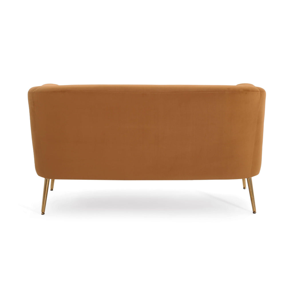 Velvet Loveseat with Modern Design - Elegant Comfort.