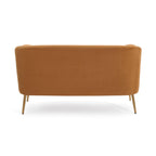 Velvet Loveseat with Modern Design - Elegant Comfort.