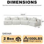 Curved Sectional Sofa with 4 Pillows for Stylish Seating.