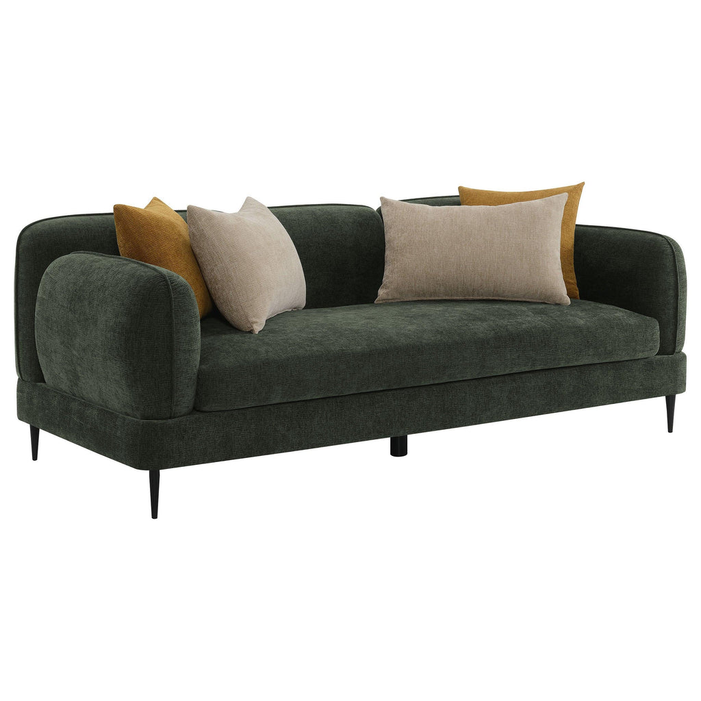 Repley Green Upholstered Sofa Set - Chenille Design.