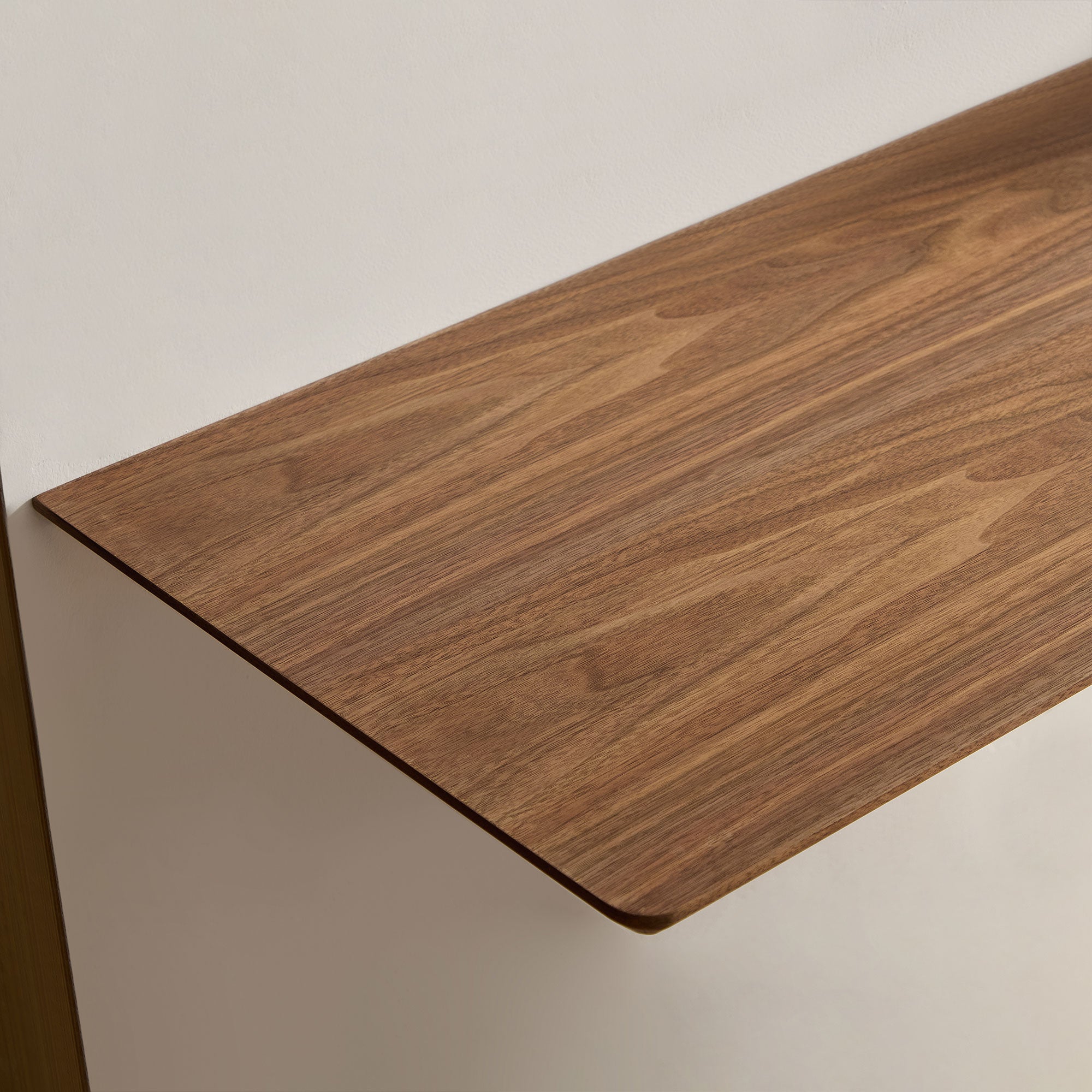 Walnut Modern Console Table with Loopback Design
