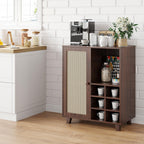 Wine Bar Cabinet with Storage – 34 Inch Sideboard.