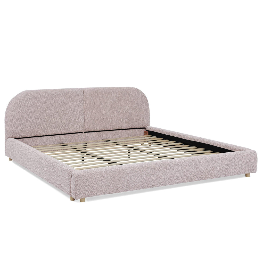 King Size Upholstered Bed Frame - Modern Minimalist Design.