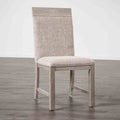 Transitional Style 2pc Side Chair Two Tone Design Padded Chair Gray And Stone Gray Finish Dining Room