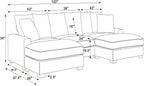 Wynisha 122'' Corduroy Sofa for Modern Living Rooms.