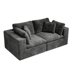 Modular Sectional Sofa in Grey - No Assembly Needed.