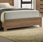 Queen Size Bed Panel Headboard in Walnut Brown.