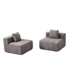 Modular Chenille Sofa Sectional with 2 Pillows.