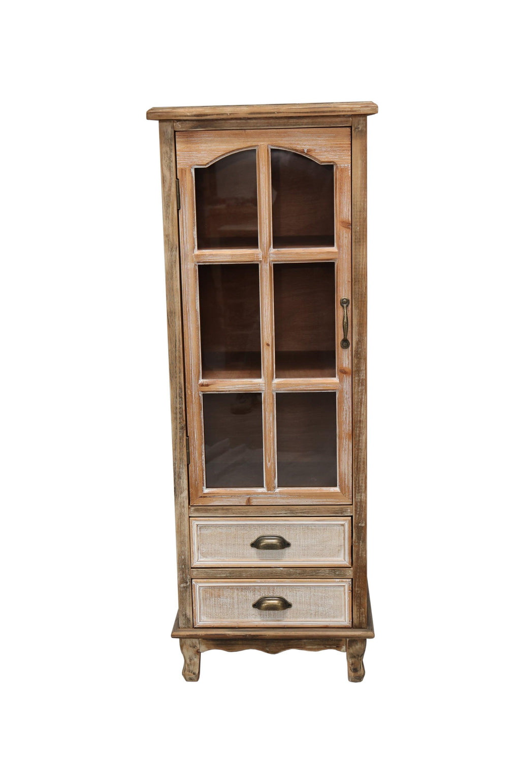 Rustic Wooden Storage Cabinet with 3 Drawers for Organization.