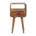 Mini Oakish Curve Open nightstand.