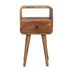 Mini Oakish Curve Open nightstand.