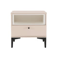 Amara 20' Nightstand in Pale Rose and White (1-Drawer)