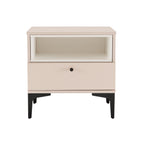 Amara 20' Nightstand in Pale Rose and White (1-Drawer)