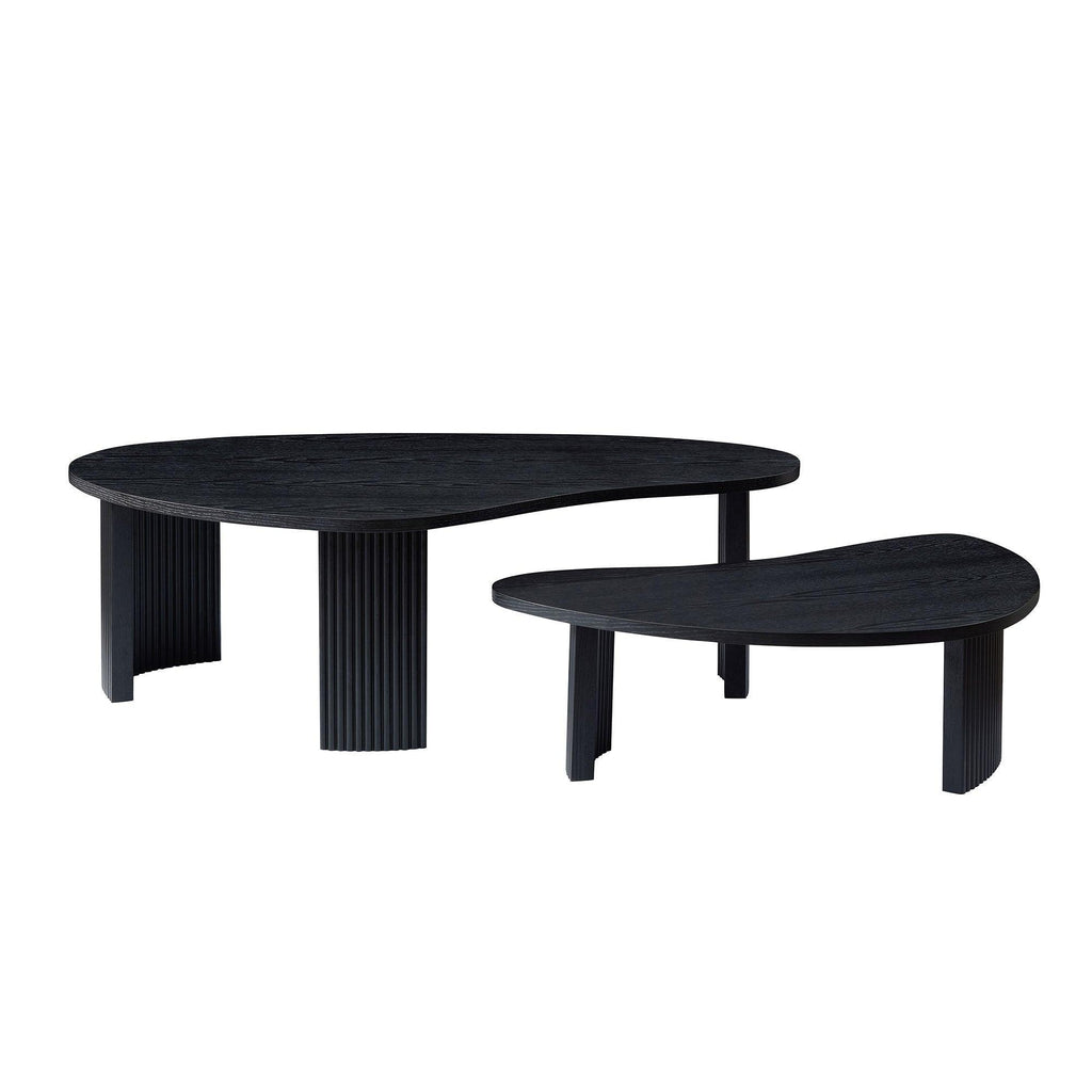 2-Piece Modern Irregular Coffee Table Set for Your Living Room.